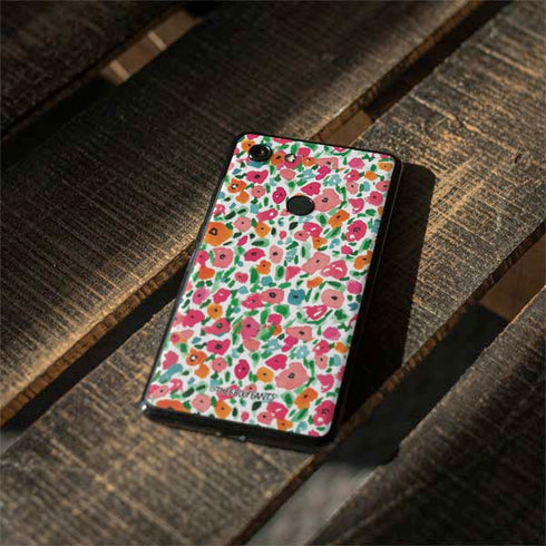 Bouffants and Broken Hearts Watercolor Floral Google Pixel 3 Skin
